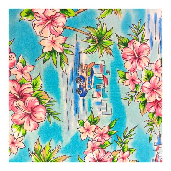 Vintage-BALTEX-Women's Bathing Suit Cover up-Skirt-Swimwear-Summer-Blue-Pink - Picture 12 of 13